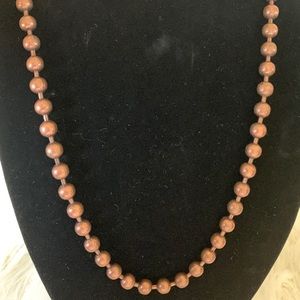 Beaded necklace made of metal not plastic! 🤎